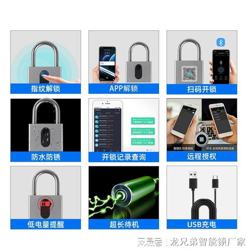 智能藍牙指紋掛鎖,龍兄弟掛鎖研發 定制廠家,滿足多種使用場景